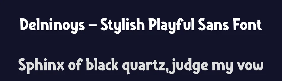Delninoys – Stylish Playful Sans Font by Almarkha Type — Decorative Font — thumbnail 2