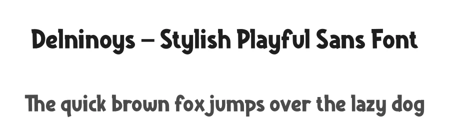 Delninoys – Stylish Playful Sans Font by Almarkha Type — Decorative Font