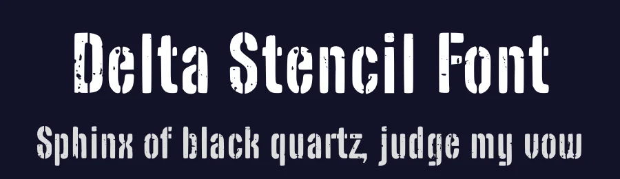 Delta Stencil Font by Sronstudio — Sans Serif Font — thumbnail 2