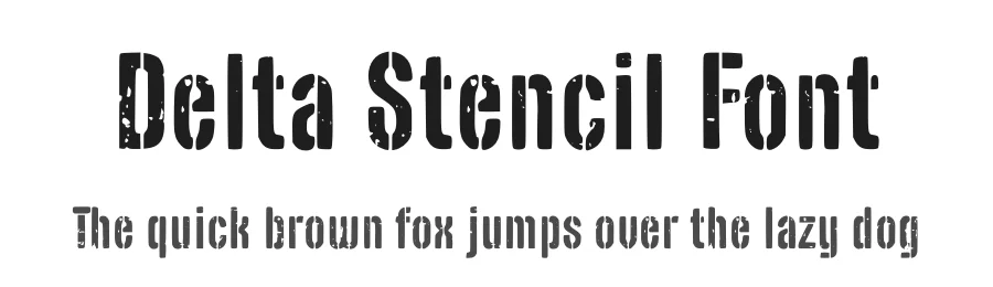 Delta Stencil Font by Sronstudio β Sans Serif Font