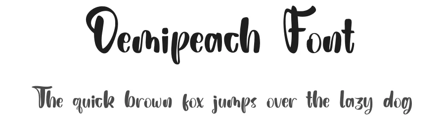 Demipeach Font by qwrtype — Script Handwritten Font