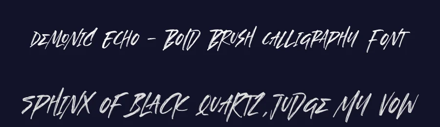 Demonic Echo – Bold Brush Calligraphy Font by stylishtype.co — Script Handwritten Font — thumbnail 2