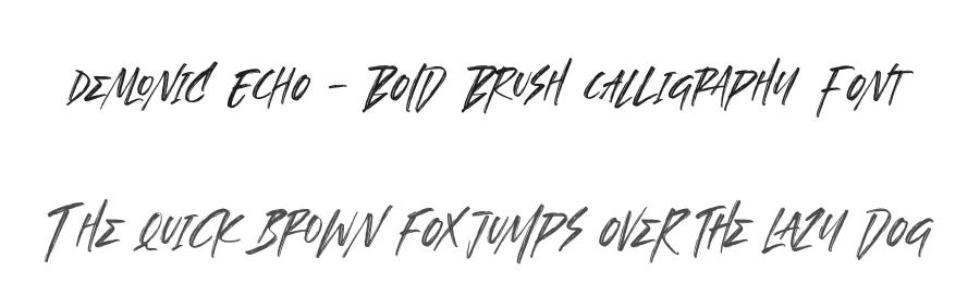 Demonic Echo – Bold Brush Calligraphy Font by stylishtype.co — Script Handwritten Font