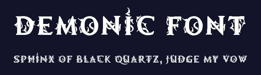Demonic Font by Igor Grovich — Display Font — thumbnail 2