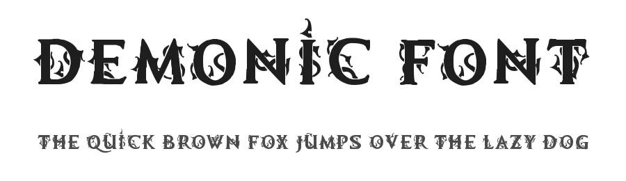 Demonic Font by Igor Grovich — Display Font