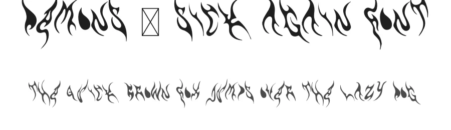 Demons – Sick Again Font by sick.again — Display Font
