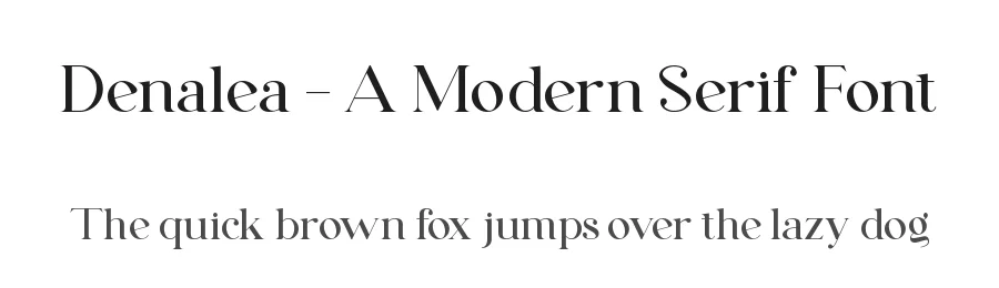 Denalea – A Modern Serif Font by Slide Shoot Type — Sans Serif Font