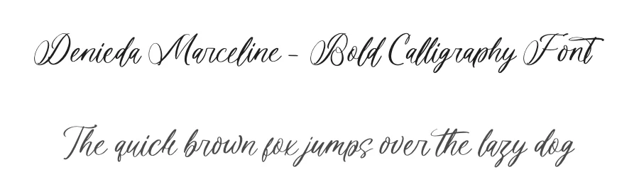 Denieda Marceline – Bold Calligraphy Font by letterenastudios — Script Handwritten Font