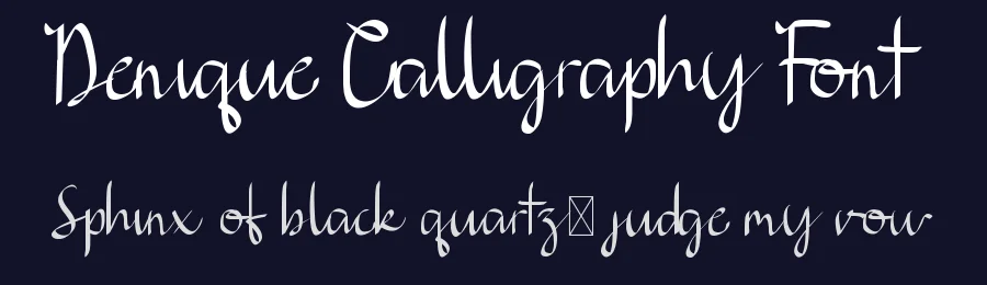 Denique Calligraphy Font by edricstudio — Script Handwritten Font — thumbnail 2