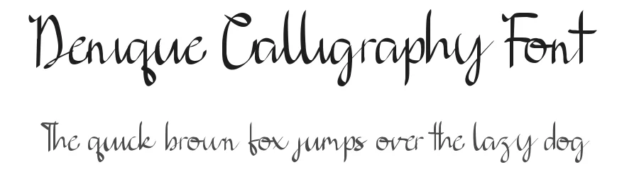 Denique Calligraphy Font by edricstudio — Script Handwritten Font
