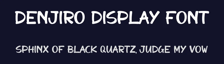 Denjiro Display Font by qwrtype — Display Font — thumbnail 2