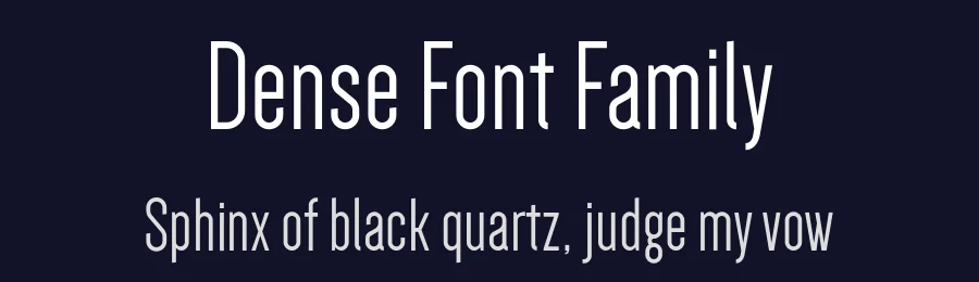 Dense Font Family by Charles Daoud — Sans Serif Font — thumbnail 2