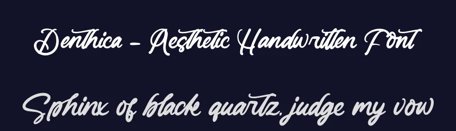 Denthica – Aesthetic Handwritten Font by letterenastudios — Script Handwritten Font — thumbnail 2