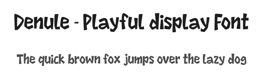 Denule – Playful display Font by majelis art — Display Font