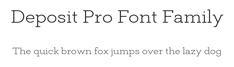 Deposit Pro Font Family by Mint Type — Slab Serif Font