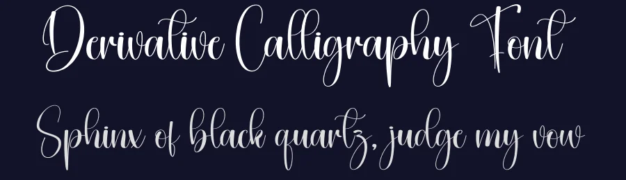 Derivative Calligraphy Font by creativeletter — Script Handwritten Font — thumbnail 2