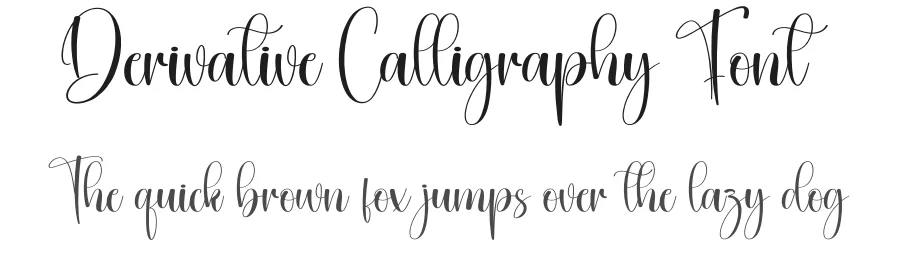 Derivative Calligraphy Font by creativeletter — Script Handwritten Font