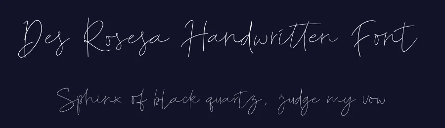 Des Rosesa Handwritten Font by ReyreyBlue — Script Handwritten Font — thumbnail 2