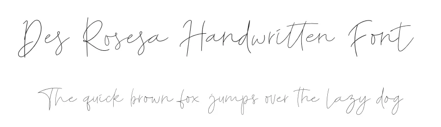 Des Rosesa Handwritten Font by ReyreyBlue — Script Handwritten Font