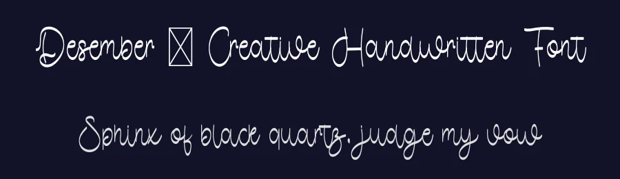 Desember – Creative Handwritten Font by freshtypeink — Script Handwritten Font — thumbnail 2