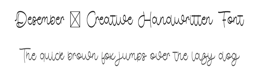 Desember – Creative Handwritten Font by freshtypeink — Script Handwritten Font