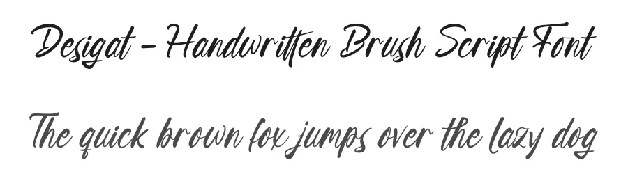 Desigat – Handwritten Brush Script Font by letterenastudios — Script Handwritten Font
