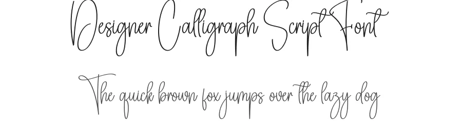 Designer Calligraph Script Font by creativeletter — Script Handwritten Font