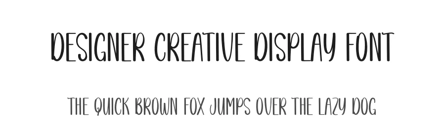 Designer Creative Display Font by creativeletter — Display Font