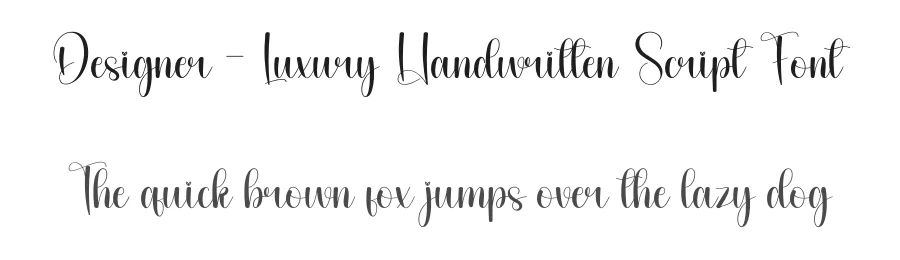 Designer – Luxury Handwritten Script Font by andikastudio — Script Handwritten Font