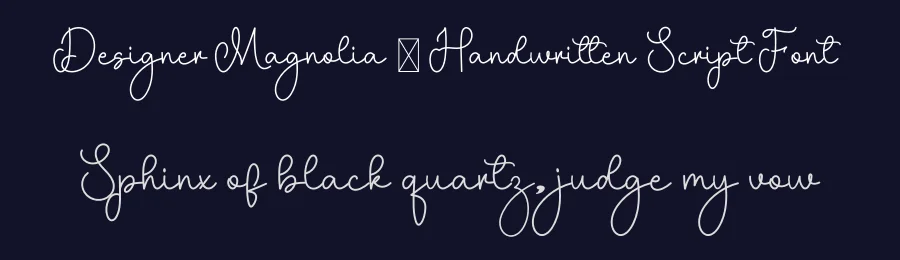 Designer Magnolia – Handwritten Script Font by freshtypeink — Script Handwritten Font — thumbnail 2