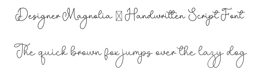 Designer Magnolia – Handwritten Script Font by freshtypeink — Script Handwritten Font