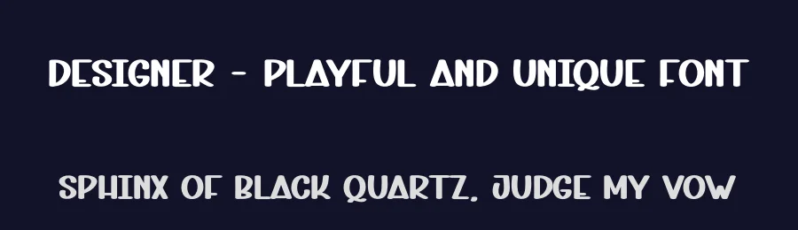 Designer – Playful And Unique Font by andikastudio — Display Font — thumbnail 2