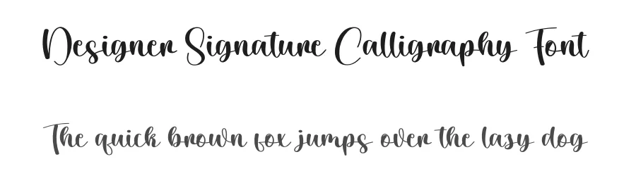 Designer Signature Calligraphy Font by creativeletter — Script Handwritten Font