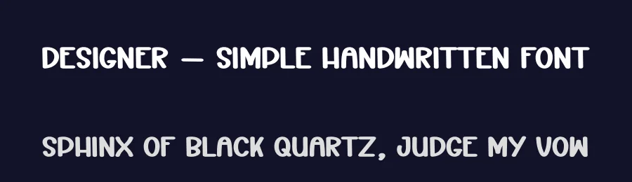 Designer – Simple Handwritten Font by andikastudio — Display Font — thumbnail 2