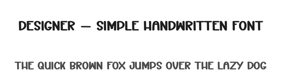 Designer – Simple Handwritten Font by andikastudio — Display Font