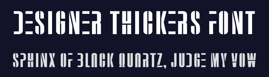 Designer Thickers Font by creativeletter — Display Font — thumbnail 2