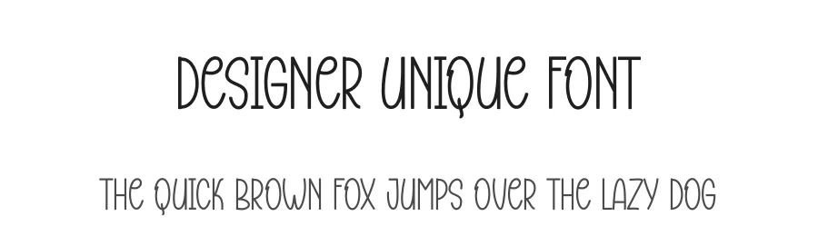Designer Unique Font by andikastudio — Display Font
