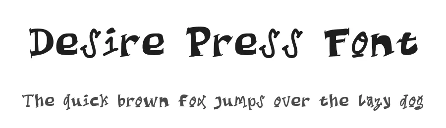 Desire Press Font by Sloulyfe — Display Font