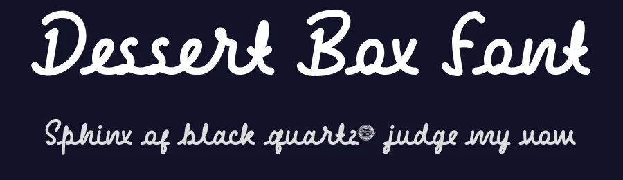 Dessert Box Font by CalligraphyFonts.net — Script Handwritten Font — thumbnail 2