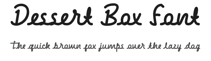 Dessert Box Font by CalligraphyFonts.net — Script Handwritten Font