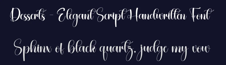 Desserts – Elegant Script Handwritten Font by creativeletter — Script Handwritten Font — thumbnail 2