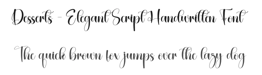 Desserts – Elegant Script Handwritten Font by creativeletter — Script Handwritten Font