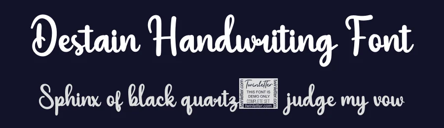 Destain Handwriting Font by twinletter — Script Handwritten Font — thumbnail 2