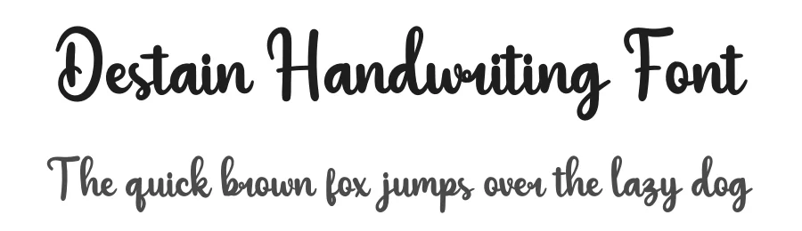 Destain Handwriting Font by twinletter — Script Handwritten Font