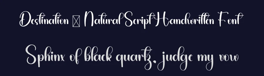 Destination – Natural Script Handwritten Font by freshtypeink — Script Handwritten Font — thumbnail 2