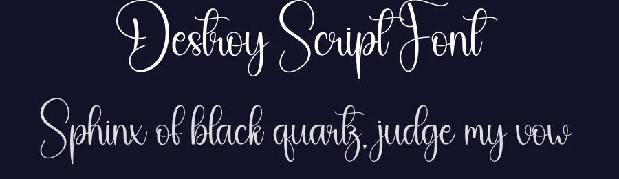 Destroy Script Font by creativeletter — Script Handwritten Font — thumbnail 2