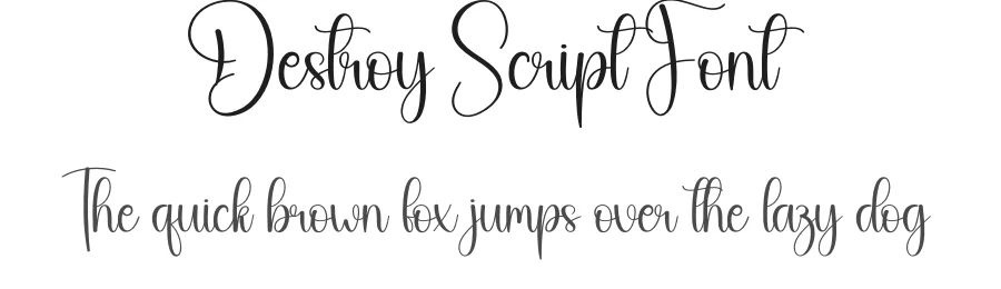 Destroy Script Font by creativeletter — Script Handwritten Font