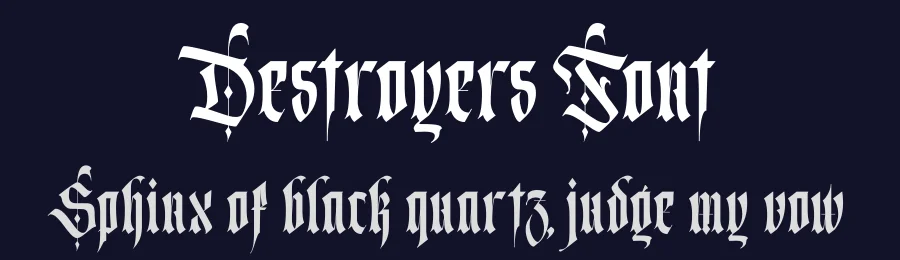 Destroyers Font by Rochart — Blackletter Font — thumbnail 2