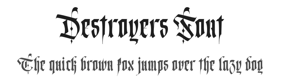 Destroyers Font by Rochart — Blackletter Font