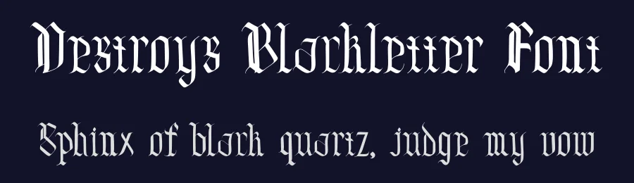 Destroys Blackletter Font by Sakti Avellin Sa — Blackletter Font — thumbnail 2